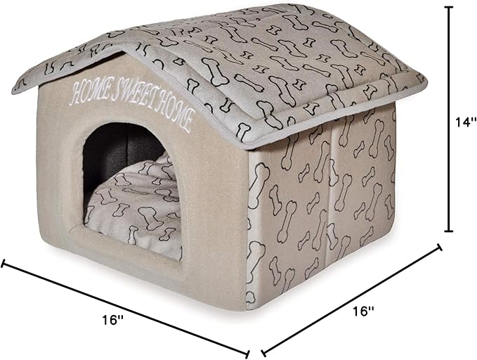 Best Pet Supplies Portable Indoor Pet House – Perfect for Cats & Small Dogs, Easy To Assemble – Brown