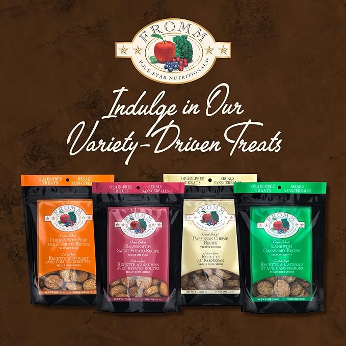 Fromm Four-Star Lamb with Cranberry Grain-Free Dog Treats, 8-Ounce Bag