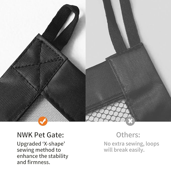 NWK Magic Pet Gate for The House Stairs Providing a Safe Enclosure for Pets to Play and Rest, 6 Loops Design (30'' X 43'')