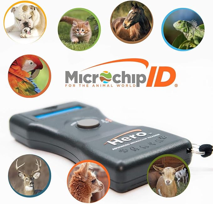 Hero Pet Microchip Reader, Bluetooth, Includes Case and Test Chip