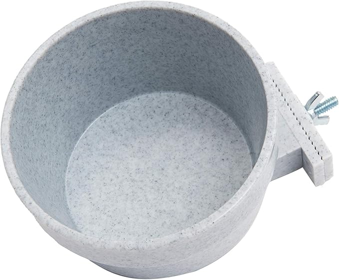 Lixit Quick Lock Removable Cage bowls for Rabbits, Birds, Dogs, Cats, Gunea pigs and Other Small Animals. (Granite, 20oz)