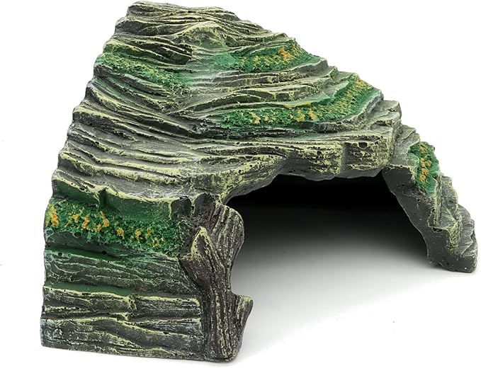 Terrarium Decor Reptile Hide Reptile Hides and Caves Aquarium Tank Accessories Decorations,Medium
