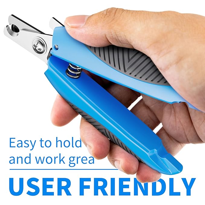 Dog Nail Clipper & Trimmers for Effortless Claw Trimming - Safety Guard, Ergonomic Non-Slip Handles, Stainless Steel Blades, Free Nail File - Professional Pet Grooming Tool for Clean Cutting.