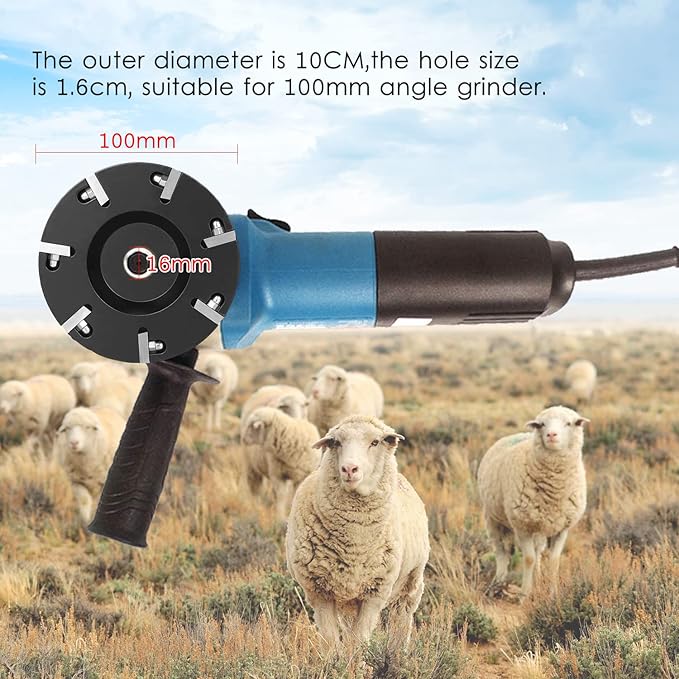 Livestock Hoof Trimming Disc Plate Hoof Trimming Discs Hoof Grinding Discs Claws Hoof Care Tool with 7 Blades