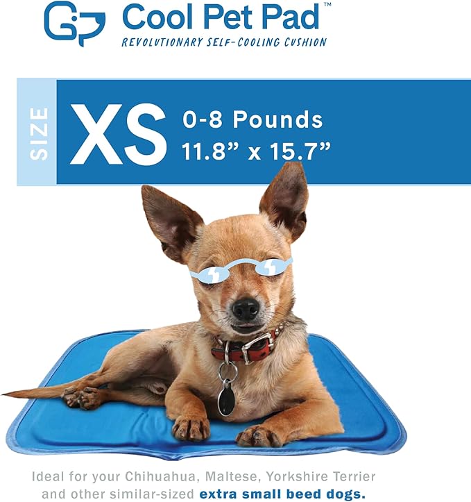 The Green Pet Shop Dog Cooling Mat, Extra Small - Pressure Activated Pet Cooling Mat for Dogs and Cats, Sized for XS Pets (0-8 Lb.) - Non-Toxic Gel, No Water Needed for This Dog Cooling Pad