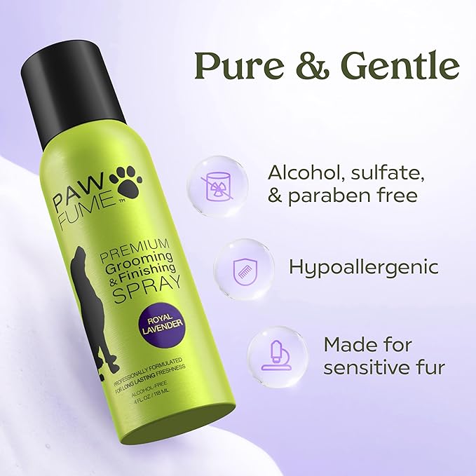 PAWFUME Premium Grooming Spray Dog Spray Deodorizer Perfume For Dogs - Dog Cologne Spray Long Lasting Dog Sprays - Dog Perfume Spray Long Lasting After Bath- Dog deodorizing Spray (Lavender)