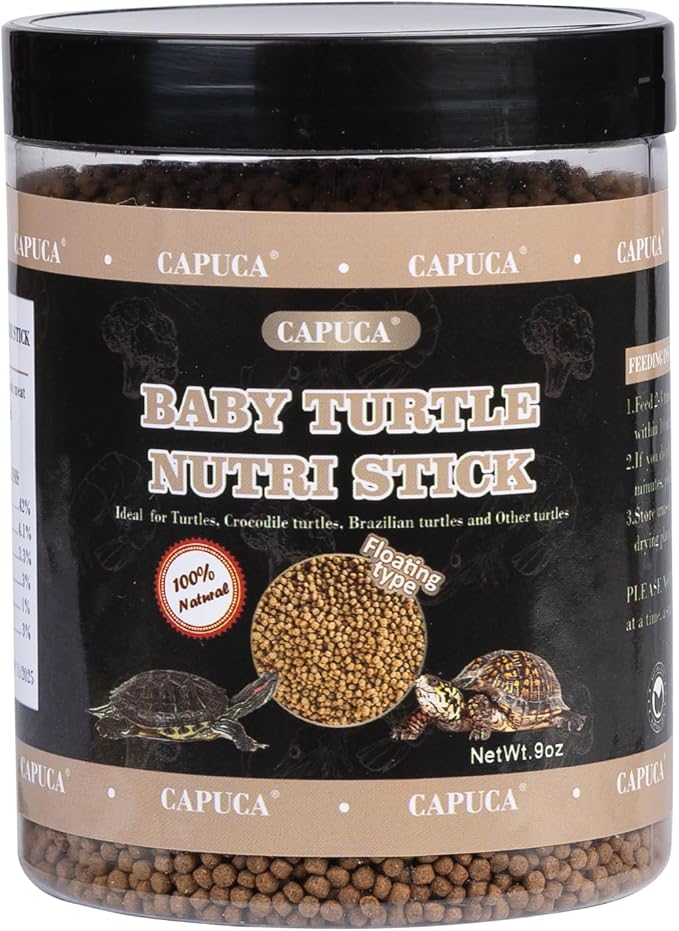 Aquatic Turtle Food Floating - Baby Turtle Nutri Stick All Natural Food for Aquatic Turtles Axolotl Bearded Dragon Crested Gecko Frogs (9 OZ)