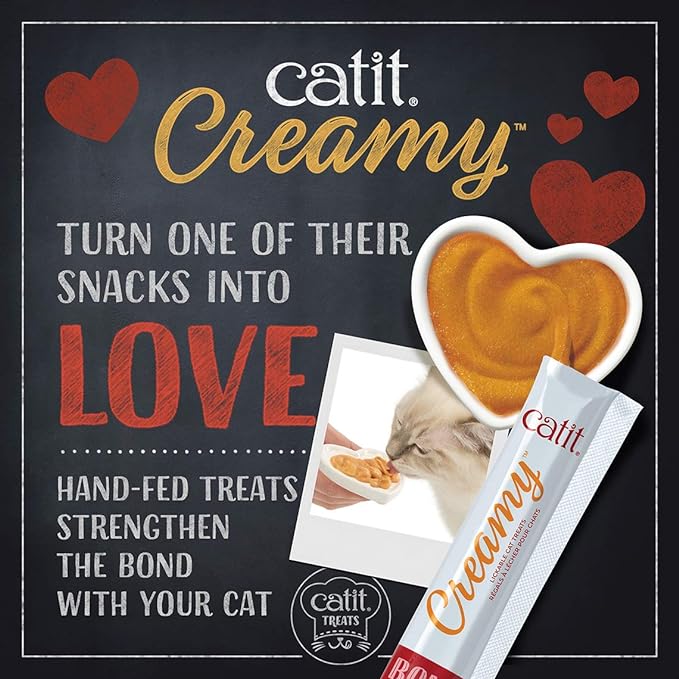 Catit Creamy Lickable Cat Treat, Healthy Cat Treat, Chicken & Liver, 5 Count (Pack of 30)