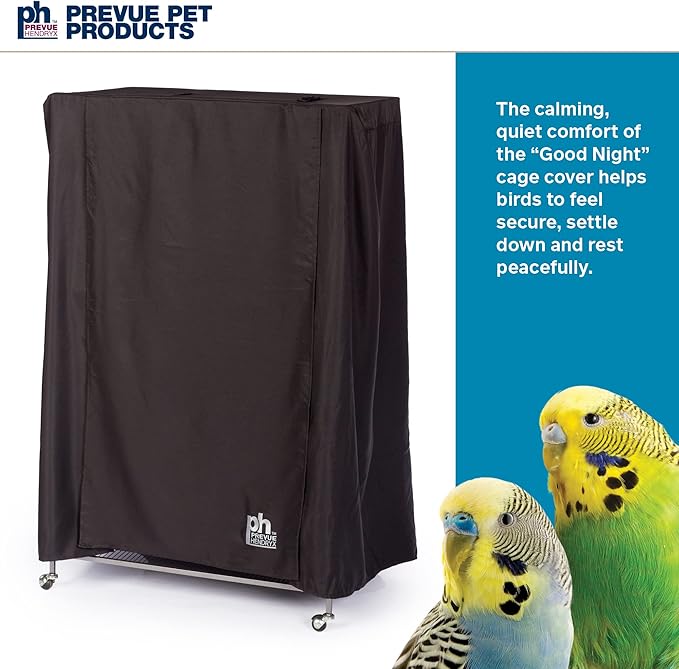 Prevue Hendryx Pet Products Good Night Bird Cage Cover, Large, Black