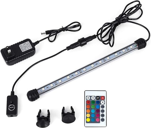MQ 36 in Submersible LED Aquarium Light, 13W Color Changing Fish Tank Light with Remote Control, IP68 Crystal Glass 42 LEDs Lights Bar, for Fish Tank 38-45 inch