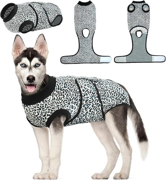 Kuoser Dog Surgery Recovery Suit, Recovery Suit for Female Male Dogs, Dog Onesie After Surgery Spay Neuter, Anti-Licking Pet Surgical Recovery Snugly Suit, Bodysuit for Abdominal Wounds Skin Disease