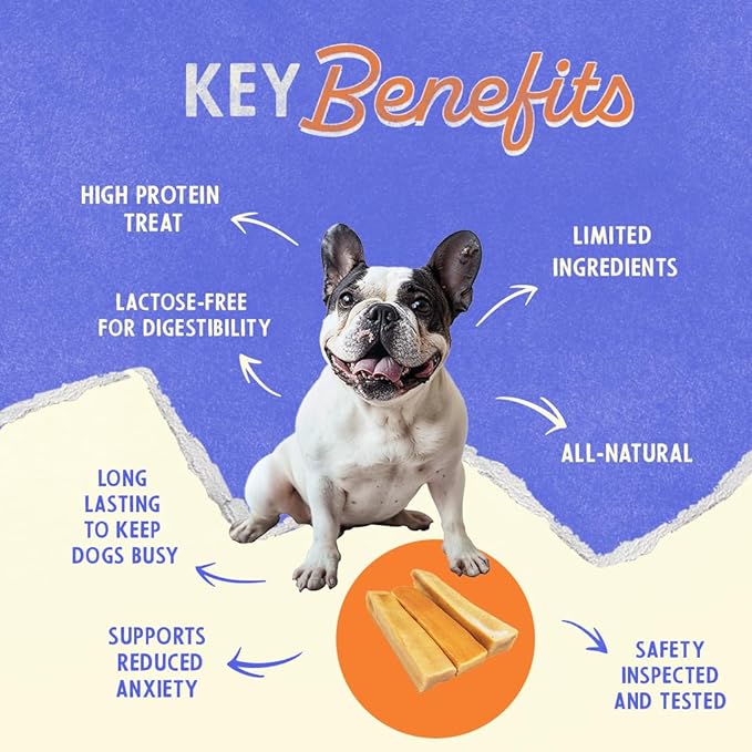 Himalayan Dog Chew Premium Yak Cheese Himalayan Dog Chews, Bacon, 3 Small Treats, 1.1 oz, Healthy Dog Treats Small Dogs, All Natural, Long Lasting Dog Chews for Puppy and Dogs Under 15 lbs