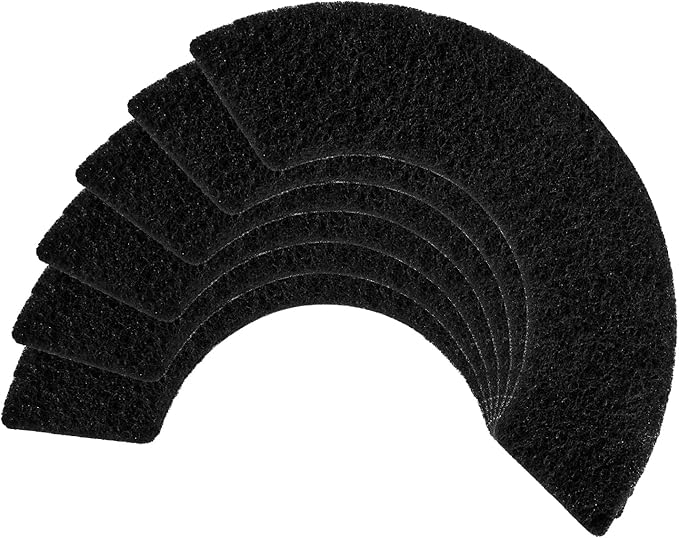 6pcs Carbon Filters for Litter Robot 4, Activated Charcoal Filters Replacement Carbon Filters for Litter Box Cat Litter Box Filters Replacement Suitable for Litter Robot 4 (Black)