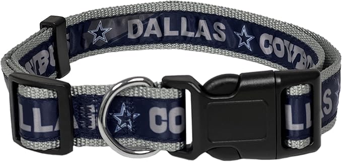 NFL PET Collar Dallas Cowboys Dog Collar, Large Football Team Collar for Dogs & Cats. A Shiny & Colorful Cat Collar & Dog Collar Licensed by The NFL