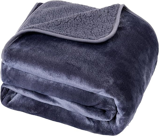 Waterproof Pet Dog Blankets, Pattern Printing Super Soft Warm Fluffy Facecloth Sofa Car Bed Protector, Urine Proof Washable Outdoor Pet Blanket for Puppy Large Dogs & Cats(Grey&grey40 * 30