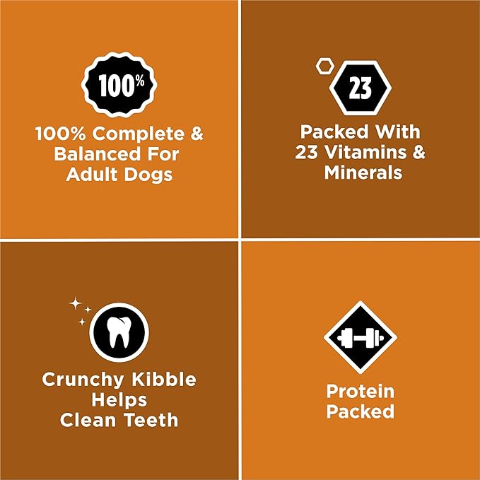 Purina Dog Chow Little Bites for Small Breed Dog Food Dry Recipe, With Real Chicken and Beef - (Pack of 4) 4 lb. Bags