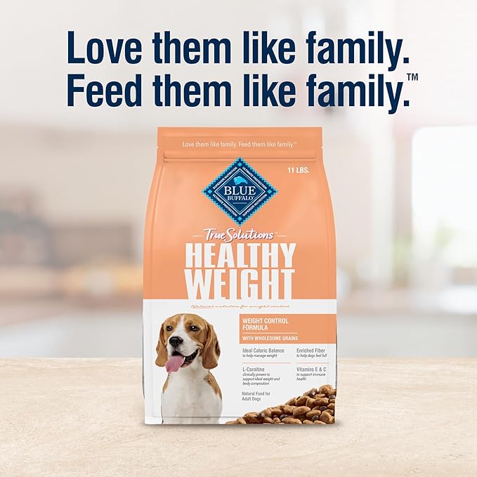 Blue Buffalo True Solutions Healthy Weight Natural Dry Food for Adult Dogs, Chicken, 11-lb. Bag