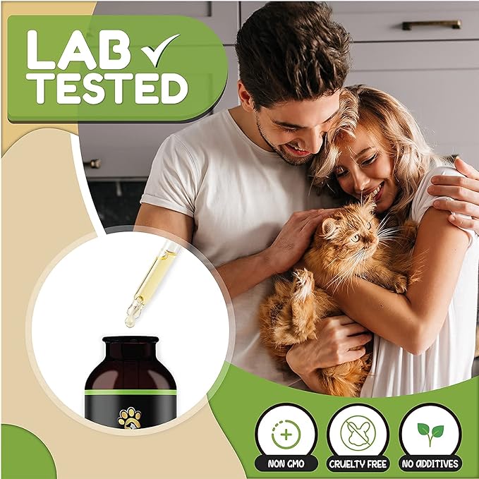 Hemp Oil for Dogs and Cats - Hemp Oil Drops with Omega Fatty Acids - Hip and Joint Support