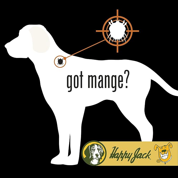 Happy Jack Mange Medicine & Mange Treatment for Dogs & Horses - Brings Relief to Severe Mange, 8oz