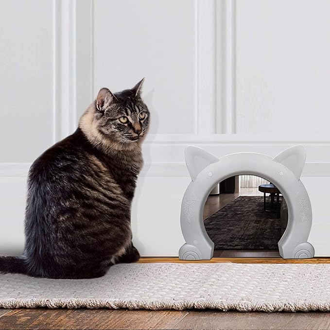 Indoor Cat Door, Cat Door for Interior Door, Pet Doors for Cat, Kitties and Kittens