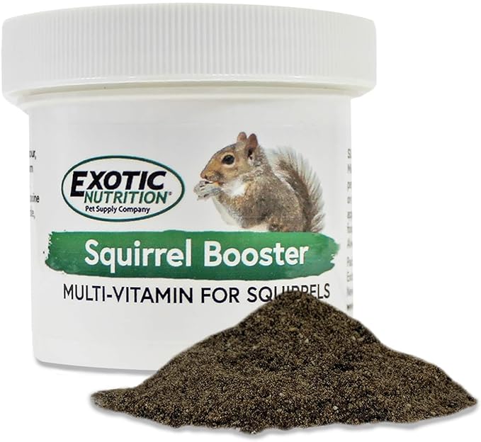 Squirrel Booster (2 oz.) - Complete Multivitamin - Powdered Vitamin & Mineral Supplement for Pet Squirrels