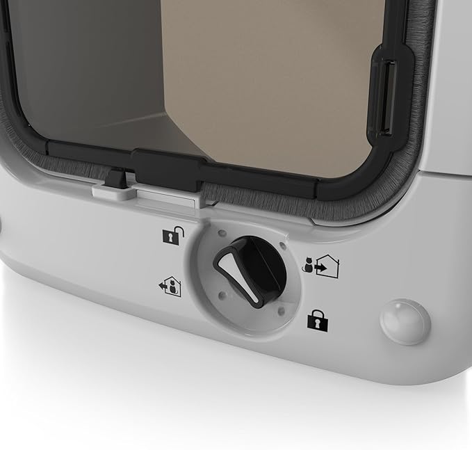 Closer Pets Cat Mate Microchip Activated Medium Size Cat Door for Entry Control of up to 30 Cats - ISO and AVID Compatible