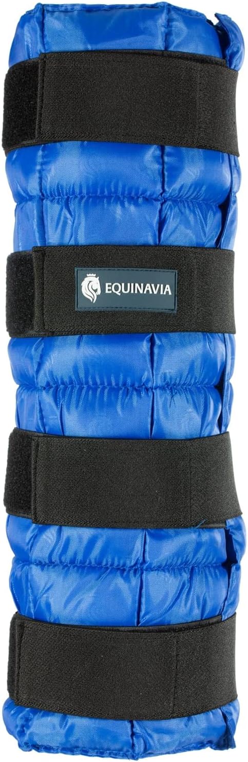 Equinavia Cool Relief Therapy Ice Leg Wraps for Horses, Gel Pack with Adjustable Straps | 16.5" x 15.5" Single - Royal Blue - One Size