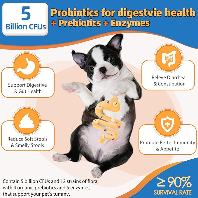 Dog Multivitamin Powder with Glucosamine, Dog Vitamins and Supplements for Immune Support, Dog Skin and Coat Supplement with Omega 3 for Allergy Relief, Probiotics for Dog Support Digestive Health