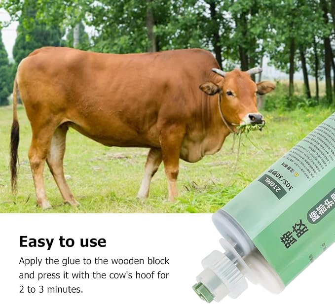 TOPINCN Cattle Hoof Trimming Glue, Health Supplies Hoof Care Cow Hoof Trimming Glue Horse Hoof Trimming Blocks Fixing Glue Cow Hoof Trimming Tool for Cattle Farm