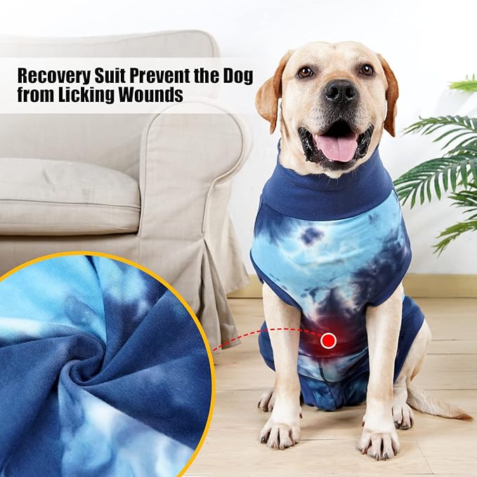 Lianzimau Dog Recovery Suit,Spay Suit for Female dog,E-Collar Cone Alternative After Surgery Anti-Licking,Neuter Suit for Male Dogs,Dog Surgical Suit for Abdominal Wounds Dog Onesie Body Suits