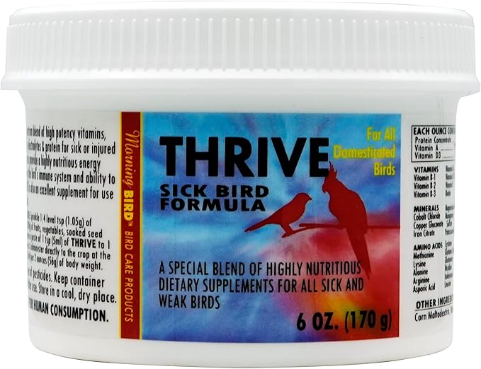 Morning Bird Thrive, Nutritious Energy Supplement with Minerals, Vitamins, Amino Acids, Electrolytes, and Protein, 6 oz