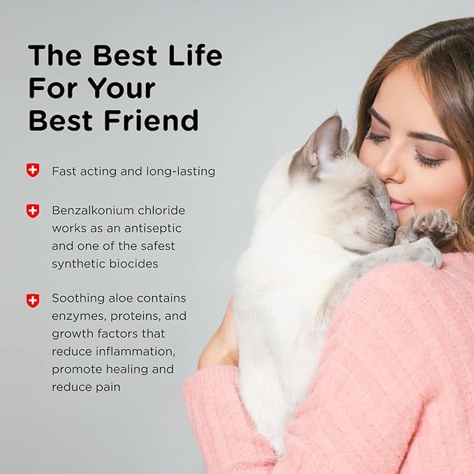 Nutri-Vet Antimicrobial Wound Spray for Cats | Helps Promote Healing and Reduce Pain | 4oz