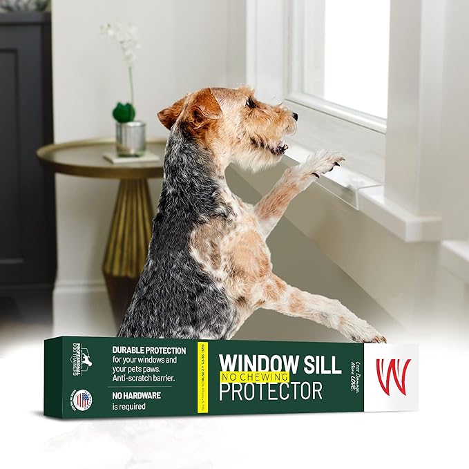 CLAWGUARD Window Sill Protector - Strong Transparent Protection from Dog and Cat Scratching, Chewing, Slobbering and Clawing on Window Sills. Keep Paws Safe and Home Clean. (Clear 29.5 in. x 3.25 in.)