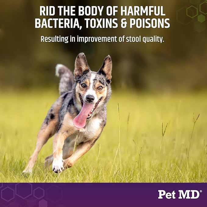 Pet MD Stool-Fix - Powdered Clay Anti Diarrhea for Dogs & Cats - Anti Diarrheal Treatment for Upset Stomach Relief, Promotes Normal Stool - 100g