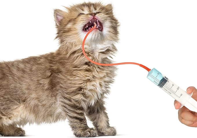 7 Pack Tube Feeding Kit for Puppies Puppy Feeding Tube Includes 3 Pack 8 FR Red Feeding Tubes, 3 Pack 10 ml 30 ml 60 ml Syringes, Bulb Syringe for Lamb Goat Puppy Whelping Kitten Measuring Watering