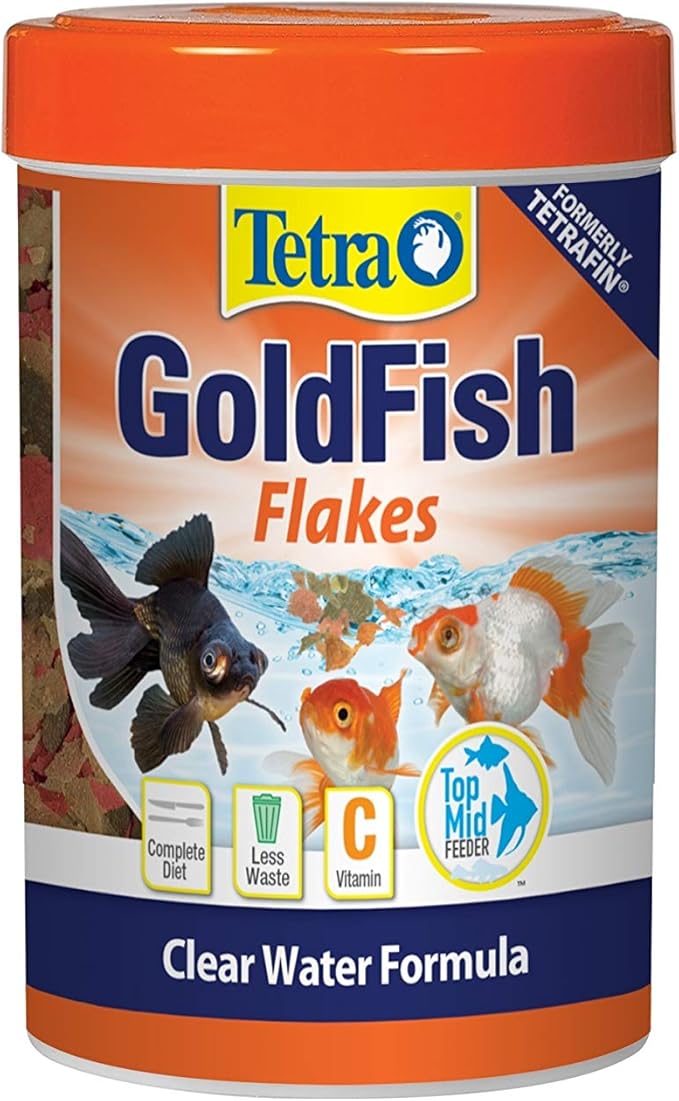 Tetra Goldfish Flakes, Nutritionally Balanced Diet for Aquarium Fish, Vitamin C Enriched Flakes, 42 oz (36 Pack)