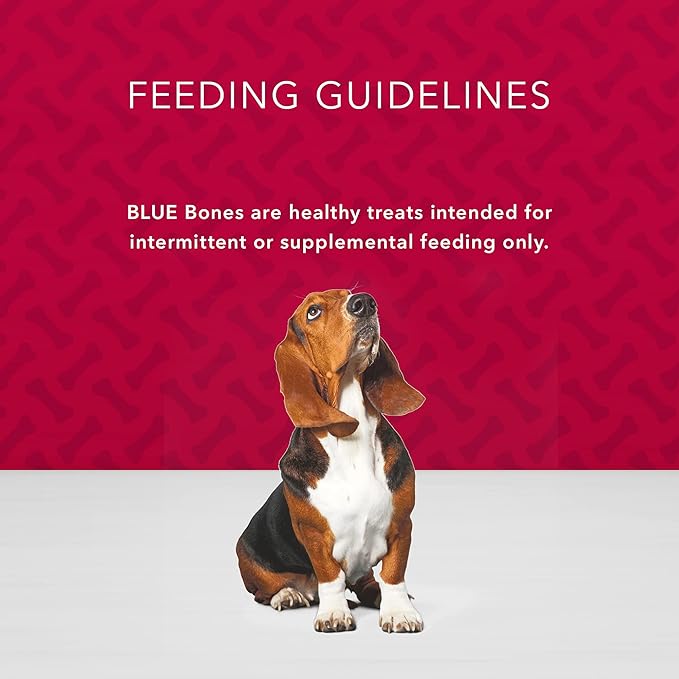 Blue Buffalo Bones Natural Crunchy Dog Treats, Medium Dog Biscuits, Beef (16-oz bag, 4 count)