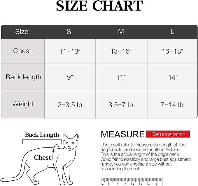 Cat Professional Recovery Suit for Abdominal Wounds or Skin Diseases, E-Collar Alternative for Cats and Dogs, After Surgery Wear, Pajama Suit (S, Christmas Red)