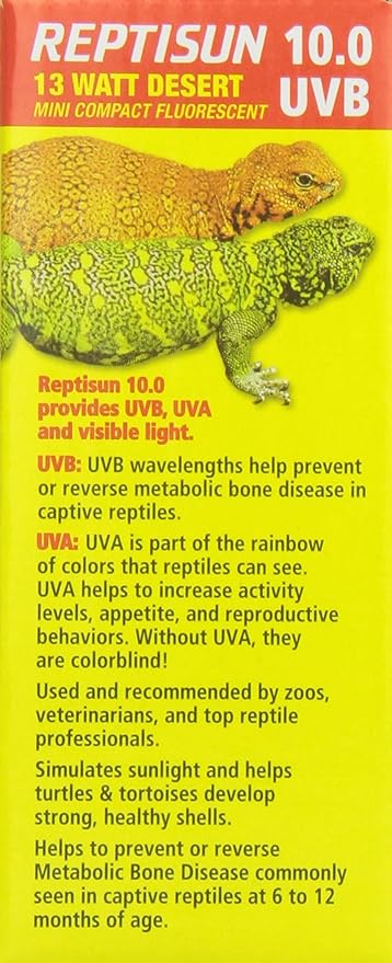 Zoo Med 25157 Reprising 10.0 UVB Compact 13W Fluorescent Lamp, Mini