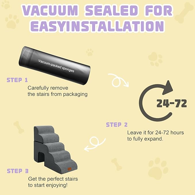 5 Step Dog Steps for Bed 30 Inches Height,Dog Stairs for Small Dogs,Pet Stairs for High Beds,Dog Ramp for Bed,Dog Steps for High Bed,Dog Steps for Couch,Pet Ramps for Small Dogs,Grey