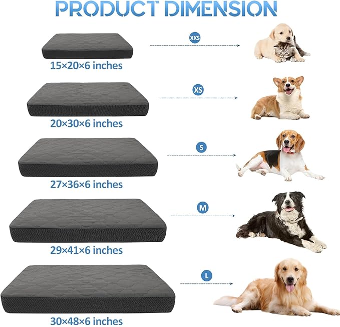 CHHKON Dog Bed Covers Replacement Washable Waterproof Pet Puppy Bed Cover for Dog, Cover Only (Dark Grey,20x15x6 inch)