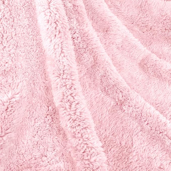 PetAmi Fluffy Waterproof Dog Blanket for Small Medium Dogs, Soft Warm Pet Sherpa Throw Pee Proof Couch Cover, Reversible Cat Puppy Bed Blanket Sofa Protector, Plush Washable Pad (Pink Blush, 24x32)