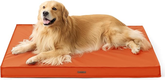 Lesure XL Waterproof Dog Beds - Outdoor Dog Bed Washable with Oxford Fabric Surface, Extra Large Egg Orthopedic Foam Pet Bed with Removable and Durable Cover, Machine Washable