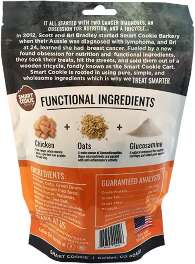 All Natural Dog Treats - Healthy Hip and Joint Chicken Dog Biscuits with Glucosamine - Ideal for Senior Dogs and Sensitive Stomachs - Dehydrated, Crunchy, Human-Grade, Made in USA - 8oz