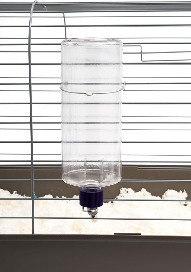 Lixit Standard Cage Water Bottles for Rabbits, Ferrets, Guinea Pigs, Hamsters, Rats, Mice and other Small Animal's (32 Ounce, Clear Pack of 2)