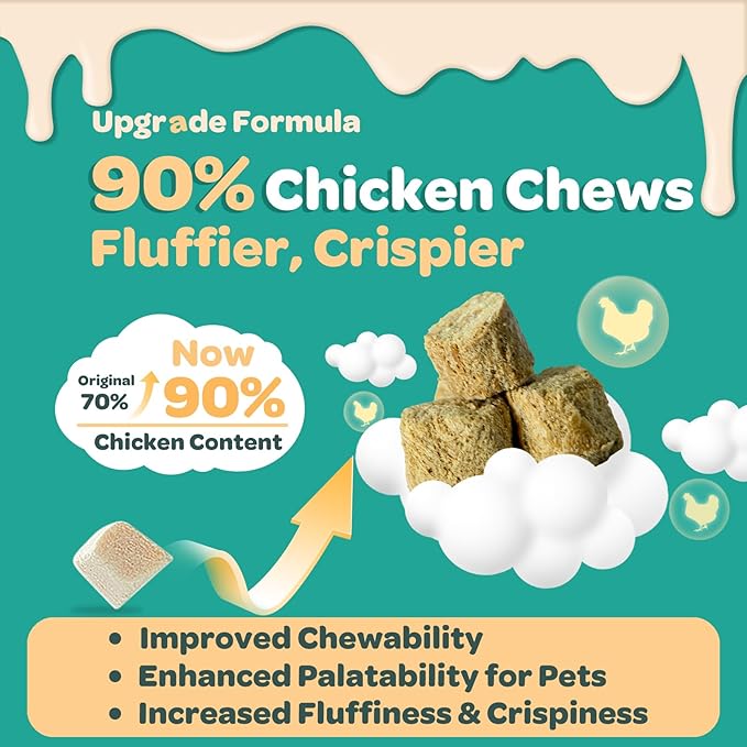 Dog Allergy Relief Freeze Dried Chews, with Probiotics, Colostrum for Immune Health, Anti Itch & Seasonal Allergies & Scratching, Omega 3 for Skin & Coat Health, Stop Pawlicking, Hot Spots, Shedding