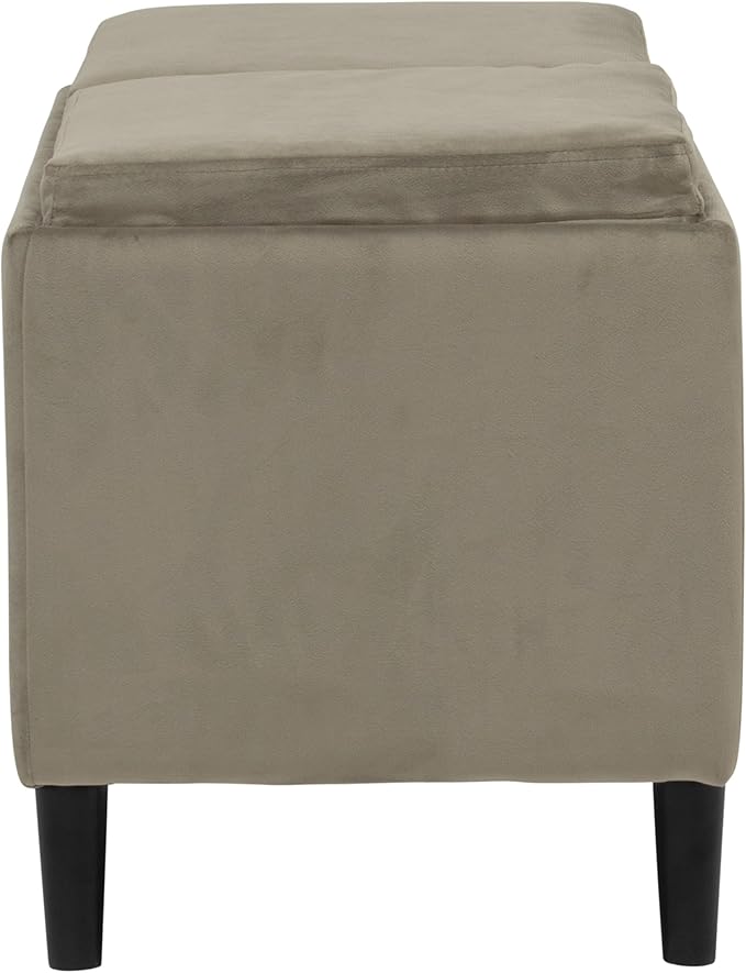 Paws & Purrs Modern 32" Wide Pet Ottoman Bed for Small to Medium Dog or Cat, 32.0" L x 16.0" W x 18.8" Th, Ash