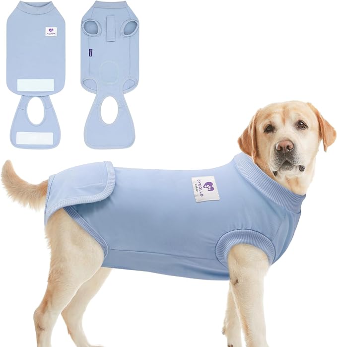 cyeollo Dog Surgery Recovery Suit Soft Breathable Female Male Pet Bodysuit for Spay, Neuter, Surgical Recovery Shirt for Small Medium Large Dogs, Blue, XL