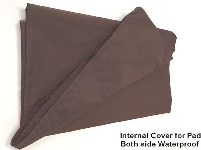 Dogbed4less 1 Pack Internal Duvet Case Waterproof Zipper Dog Bed Cover for Jumbo/XXXL Large 55"x47"X4" Memory Foam Pad Pet Bed - 59"x51" FLAT