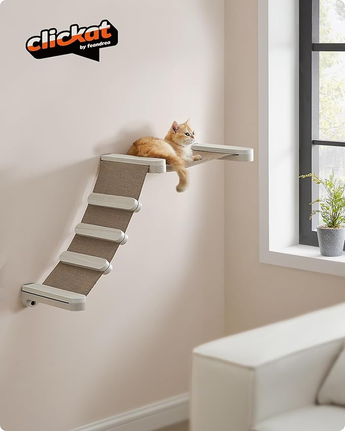 Feandrea Clickat Collection - No.002 Cat Climbing Hammock Spare Part Kit, Replacement Cotton-Linen Fabric, Soft and Breathable, Machine Washable, Easy to Attach and Detach